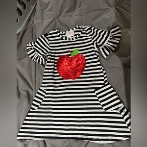 Black and white apple dress